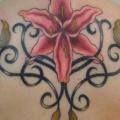 Back Flowers tattoo by Tatouage Chatte Noire