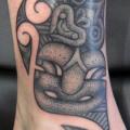Foot Tribal tattoo by Tatouage Chatte Noire