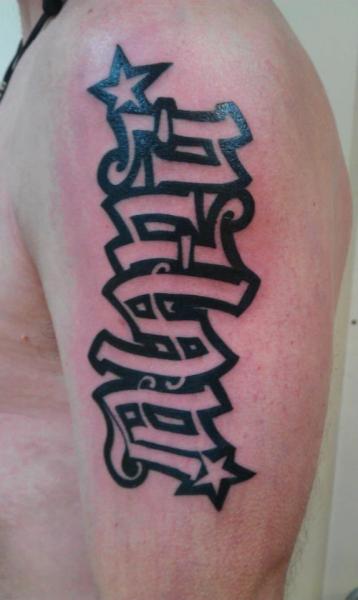 Schulter Leuchtturm Tattoo von Tatouage Chatte Noire