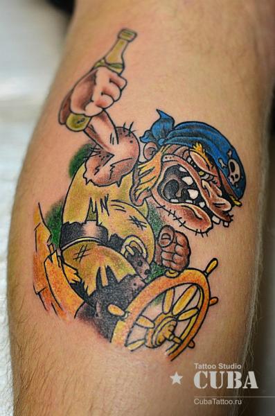 Arm Fantasy Pirate Tattoo by Cuba Tattoo