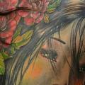 Japanische Rücken Geisha tattoo von Cuba Tattoo