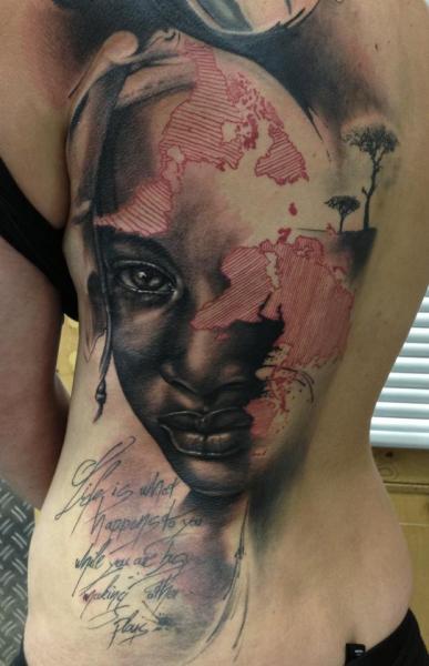 Tatuaje Retrato Espalda por Vicious Circle Tattoo