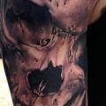 Shoulder Skull tattoo by Vicious Circle Tattoo