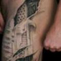 Biomechanical Leg Side tattoo by Bloody Art