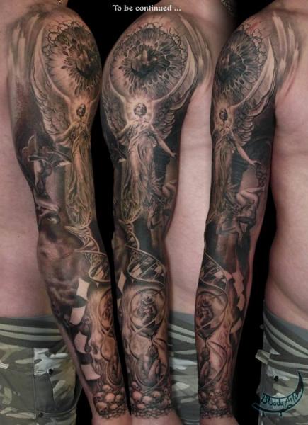 Fantasy Sleeve Tattoo by Bloody Art