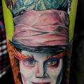 Porträt Realistische Johnny Depp tattoo von Pavel Roch