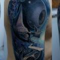 tatuaje Hombro Fantasy Mar por Pavel Roch