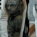 Shoulder Skull Men tattoo by Pavel Roch