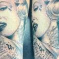 Arm Portrait Marilyn Monroe tattoo by David Corden Tattoos