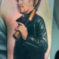 Arm Realistic Gun Men tattoo by David Corden Tattoos