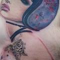 Portrait Belly Helmet tattoo by David Corden Tattoos