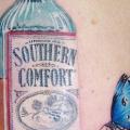 Realistic Butterfly Bottle tattoo by David Corden Tattoos