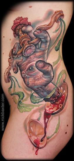 Tatuaje Fantasy Lado Mano por Nick Baxter