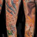 Realistische Frauen Sleeve tattoo von Nick Baxter
