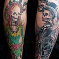 tatuaje Ternero Esqueleto por Plurabella