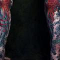 tatuaggio Gamba Fianco Balena Polpo di Plurabella