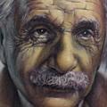 Arm Realistic Einstein tattoo by Stefano Alcantara