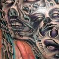 Fantasy Women Head tattoo by Stefano Alcantara