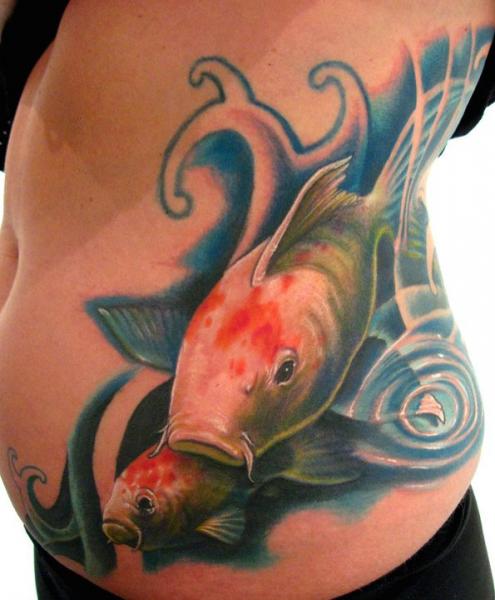 Realistische Seite Fisch Tattoo von Stefano Alcantara