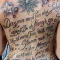 Lettering Back tattoo by Tattoo Hautnah