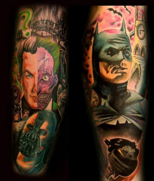 Tatuagem Braço Fantasia Batman Curinga por Original Tattoo