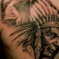 tatuaje Realista Pecho Águila Indio por Original Tattoo