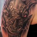 Shoulder Fantasy Dragon tattoo by Original Tattoo