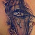 Shoulder Fantasy Eye Scar tattoo by Tattoo Chaman