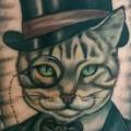 Arm Cat Medallion tattoo by Rose Hardy Tattoo