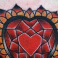 Herz Diamant tattoo von Rose Hardy Tattoo