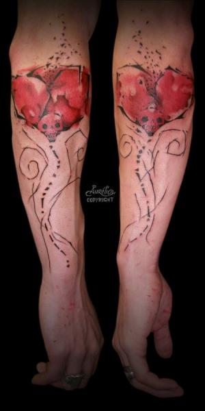 Tatuaje Brazo Flor por Belly Button Tattoo