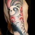 Shoulder Arm Cat tattoo by Belly Button Tattoo