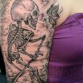 Schulter Skeleton tattoo von Belly Button Tattoo