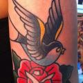 Arm Old School Sparrow tattoo by Forever True Tattoo