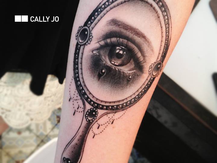 Arm Eye Mirror Tattoo by Bang Bang NYC