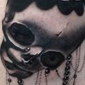 tatuaje Pierna Cráneo por Bang Bang NYC