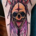 Arm Skull Moth tattoo by Bad Apples Tattoo