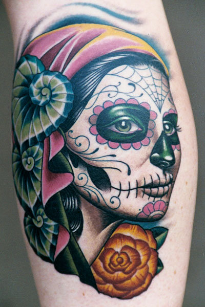 Arm Mexikanischer Totenkopf Tattoo von Chalice Tattoo