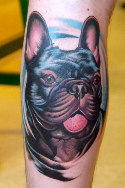 Tatuaggio Braccio Realistici Cane di Chalice Tattoo