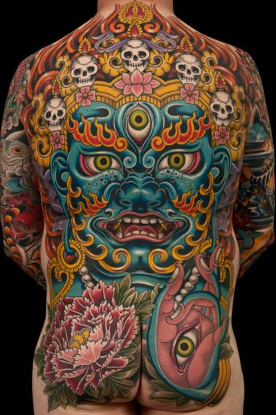Tatuaggio Spalla Fianco Giapponesi Schiena Demoni Sedere di Chalice Tattoo