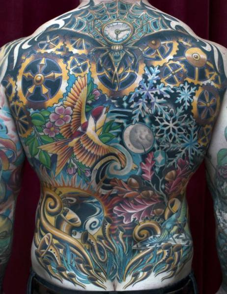 Fantasie Rücken Tattoo von Chalice Tattoo
