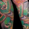 Waden Phoenix tattoo von Chalice Tattoo