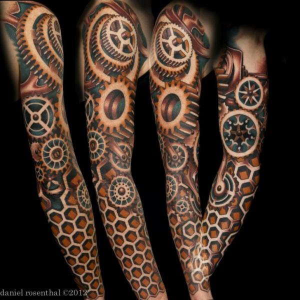 Gear Sleeve Tattoo by Chalice Tattoo