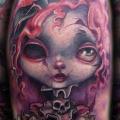 Shoulder Fantasy Children tattoo by Kelly Doty Tattoo