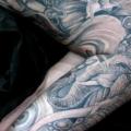 Leg Religious tattoo by Mancia Tattoos