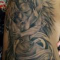 Fantasy Side Angel tattoo by Mancia Tattoos