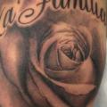 tatuaje Brazo Flor Letras por LDF Tattoo