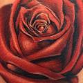 tatuaje Realista Flor Rosa por LDF Tattoo