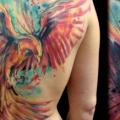 tatuaje Fantasy Espalda Fénix por Tribo Tattoo