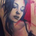 tatuaje Retrato Mujer Espalda por Tribo Tattoo